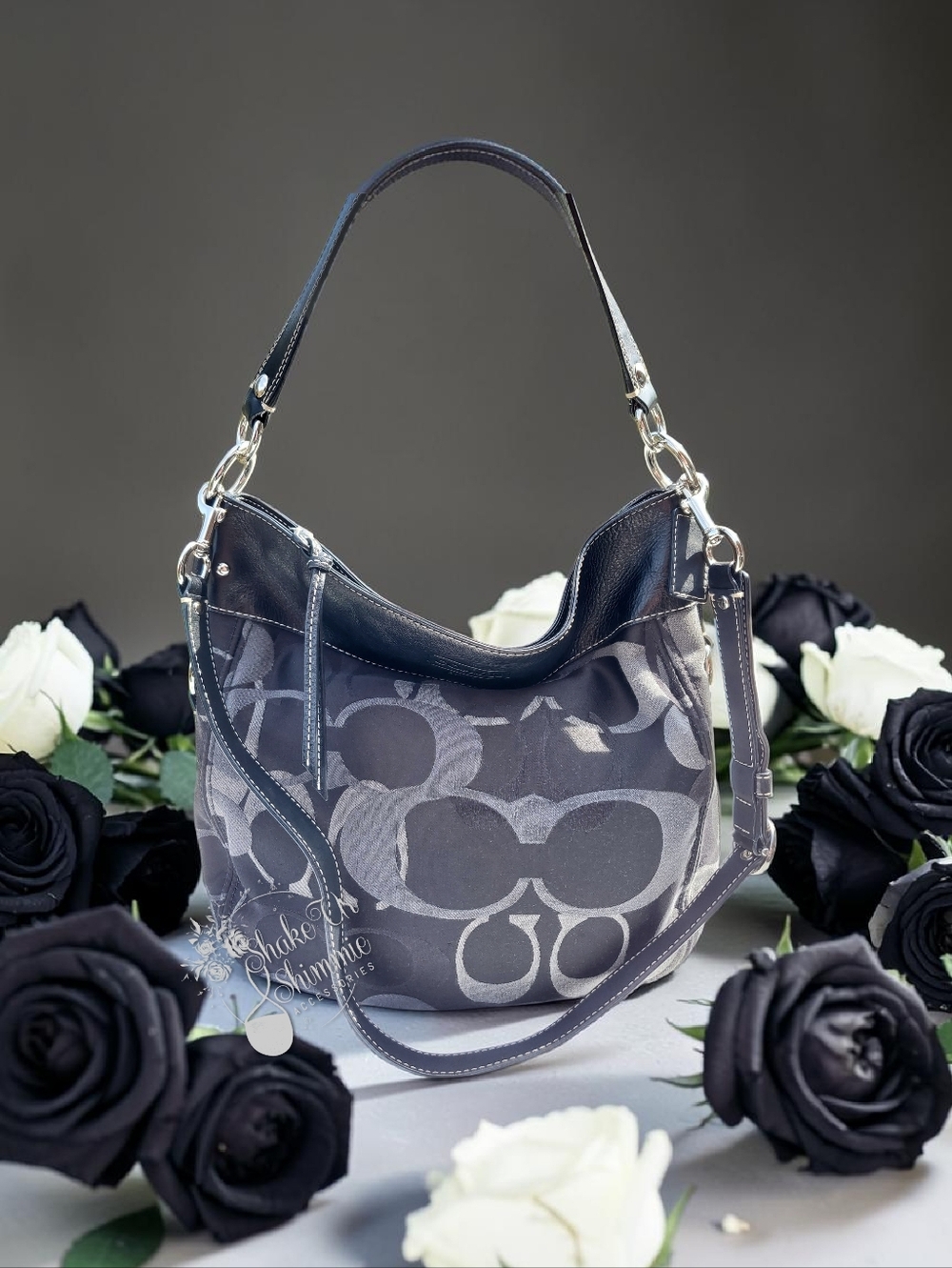 COACH LARGE OPTIC ZOE SHOULDER BAG - HTF CONDITION